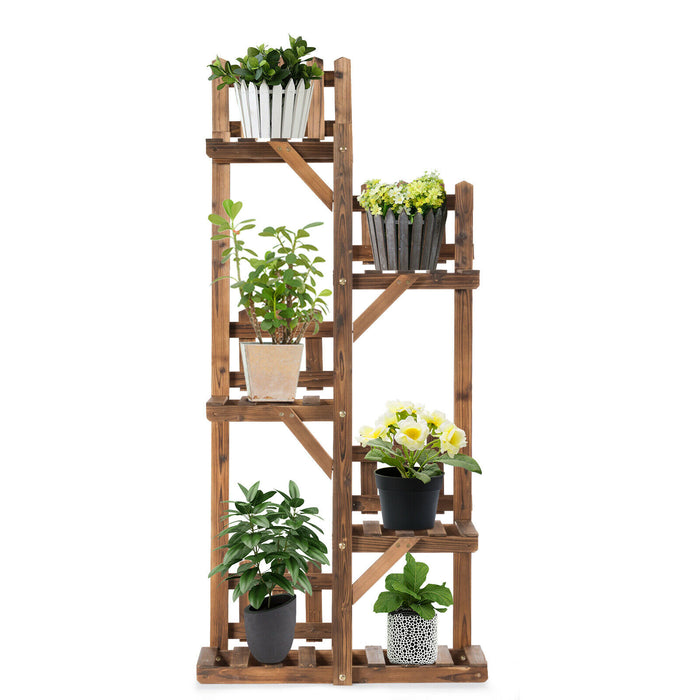 Wooden 5-Tier Plant Stand - Perfect for Living Room, Garden, Patio and Balcony Display - Ideal for Garden Lovers and Home Decor Enthusiasts