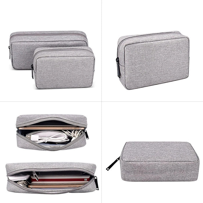 Travel Cable Organizer Bag - Electronics Accessories Case for Cables, Chargers, Hard Drives, Earphones - Ideal for Travelers and Electronic Devices Organization