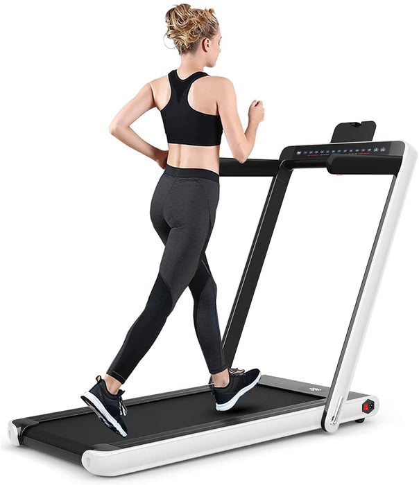 Electric Folding Treadmill 1-12KM/H - Black, Bluetooth Enabled - Ideal for Indoor Fitness and Cardio Workout