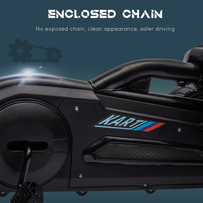 Kids Pedal Go Kart Racer - Adjustable Seat & Shock-Absorbing EVA Tyres with Handbrake - Fun Racing Cart for Children Ages 3-8