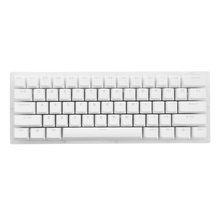 GamaKay K61 Mechanical Keyboard - 61 Keys, Hot Swappable Type-C 3.1, Wired USB, Translucent Glass Base, Gateron Switch, ABS Two-color Keycap, NKRO, RGB - Ideal for Gaming Enthusiasts