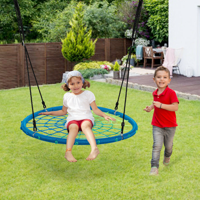 Spider Web Tree Swing - 100cm Round Design in Blue for Children - Ideal Solution for Outdoor Play Fun