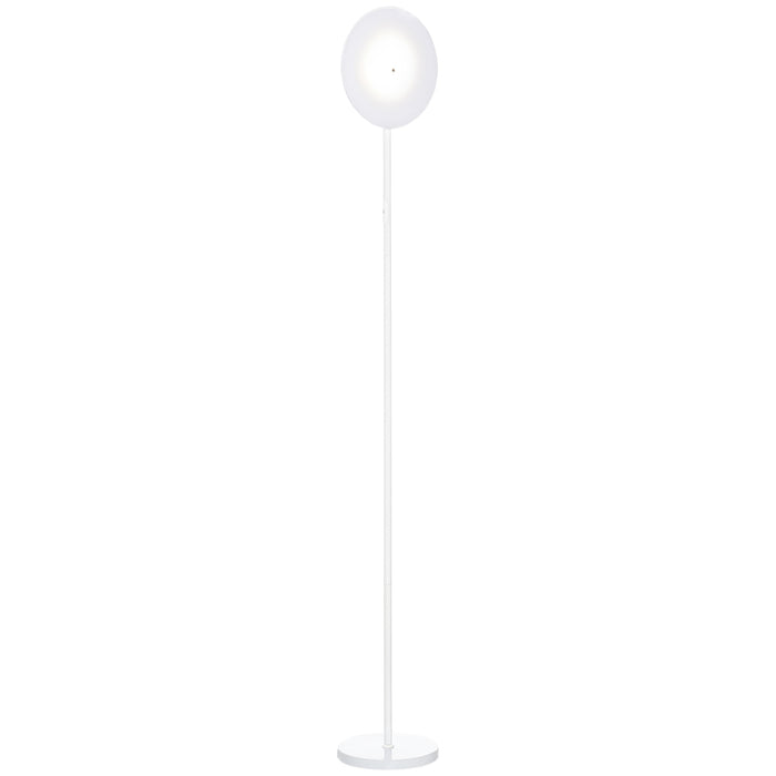 Industrial-Style LED Floor Lamp with Adjustable Head - 18W Uplighter Reading Standing Light, 3 Brightness Levels, Touch Control - Ideal for Home and Office Use