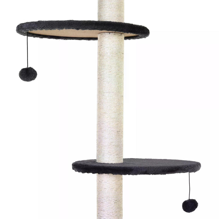 Cat Climber Deluxe - Multi-Level Adjustable Cat Tree with Carpeted Shelves, Cozy Condo & Sisal Scratching Posts - Perfect for Playful Felines & Indoor Scratch Training