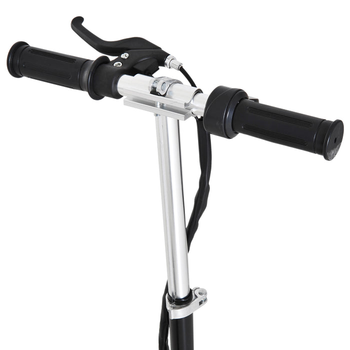 Kids Folding Electric Bike - 120W Motor, Dual 12V Batteries, Adjustable Height, PU Wheels - Ride-on E-Scooter for Children Aged 7-14, Black