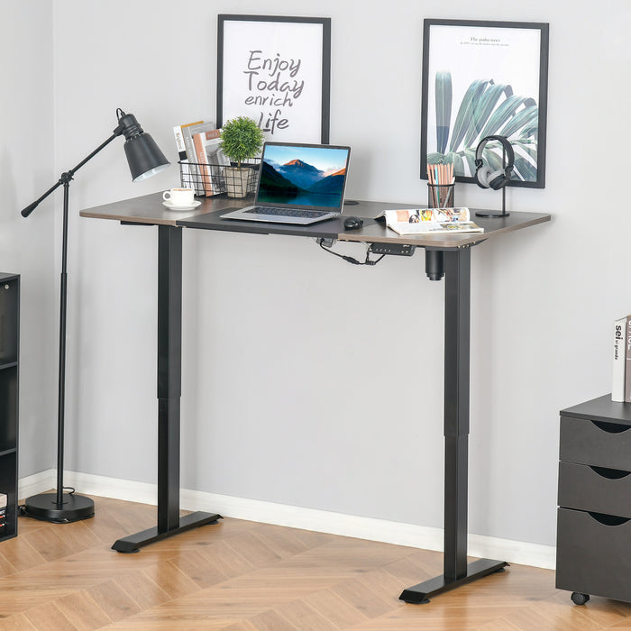Height Adjustable Electric Standing Desk - 140x70cm Workspace with 4 Memory Presets - Ergonomic Stand Up Desk for Home Office Comfort