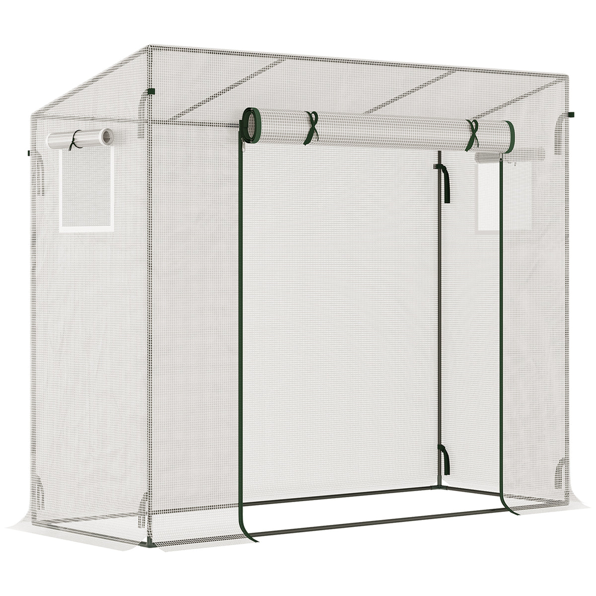 Walk-in Garden Greenhouse (200x76x168cm) - Steel Frame Construction with Door and Window for Patio or Balcony - Ideal for Growing Plants, Flowers, Herbs, and Tomatoes