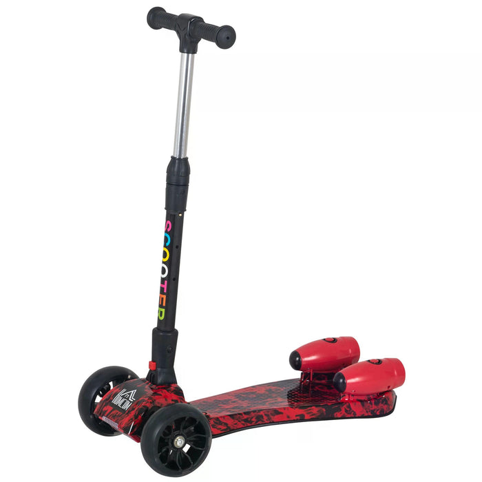 Kids 3 Wheel Kick Scooter - Adjustable Height, Flashing Wheels, Music & Water Spray, Foldable - Cool Outdoor Fun for Children