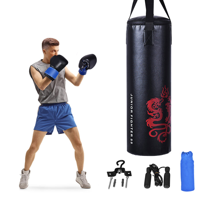 Kids Boxing Set - 5 Piece Punching Bag Set with Gloves - Perfect For Active Children and Physical Fitness Fun Activity