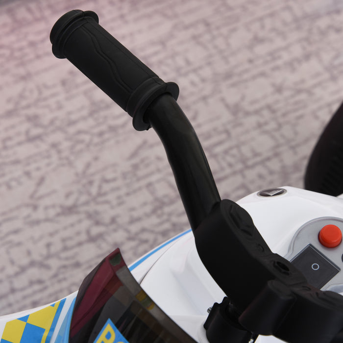 Police Ride-On Toddler 3-Wheel Trike with Music and Lights - Safety-Seated and Easy-Grip Handlebars for Kids - Fun Learning Bike Vehicle for 18-36 Month Olds, Blue