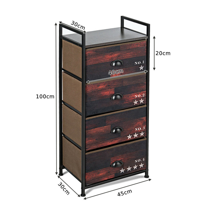 Fabric Drawer Storage Unit - 3-Drawer Organizer with Sturdy Steel Frame - Ideal for Home and Office Organization