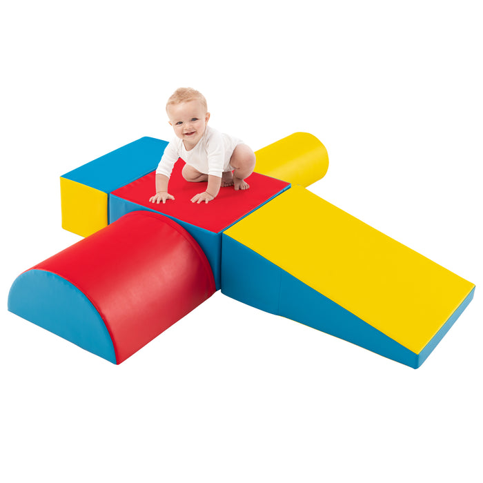 Soft Waterproof Playset - 5-Piece Kids Climb and Crawl Activity Set - Interactive Indoor Game for Children