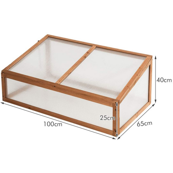 Wooden Cold Frame Greenhouse - Ultimate Outdoor Gardening Solution - Perfect for Plant Protection and Growth Enhancement