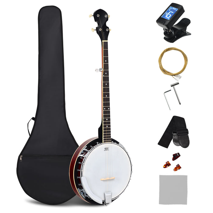 Full Size 5-string Banjo - 24 Bracket Remo Head Instrument - Ideal for Professional and Aspiring Musicians
