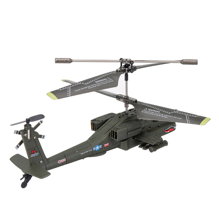 SYMA S109G - 3.5CH Beast RC Helicopter RTF AH-64 Military Model - Perfect Kids Toy for Indoor Flying Action