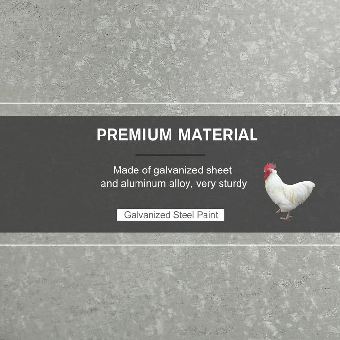 11.5kg Capacity Chicken Poultry Feeder - Durable Galvanized Steel & Aluminium, Automatic Dispensing - Weatherproof Solution for Outdoor Poultry Feeding