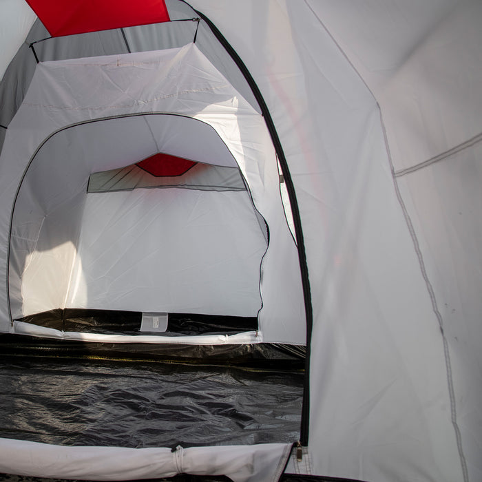 Large 4-6 Person Tunnel Tent with 2 Bedrooms - Spacious Living Area, Vestibule, Waterproof 2000mm, UV Protection UV50+ - Ideal for Family Camping and Fishing Trips, Includes Portable Bag
