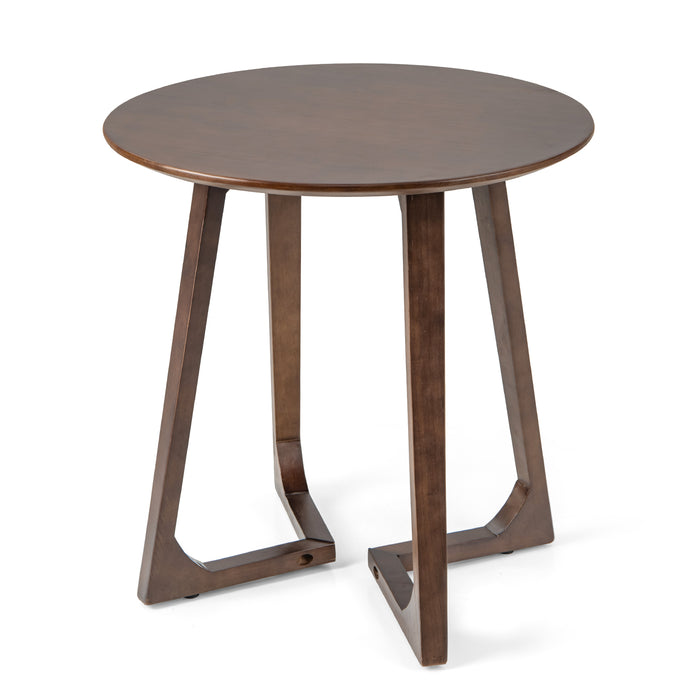 24" Round Coffee Table - V-shaped Legs Suitable for Lamps - Ideal for Cozy Living Spaces
