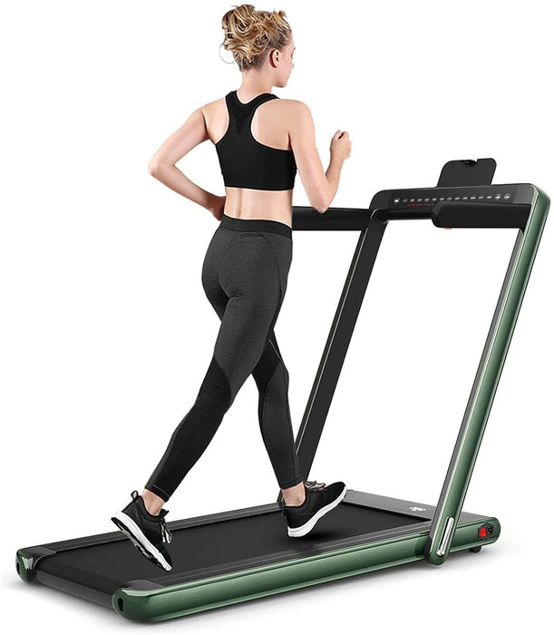 Electric Folding Treadmill 1-12KM/H - Black, Bluetooth Enabled - Ideal for Indoor Fitness and Cardio Workout