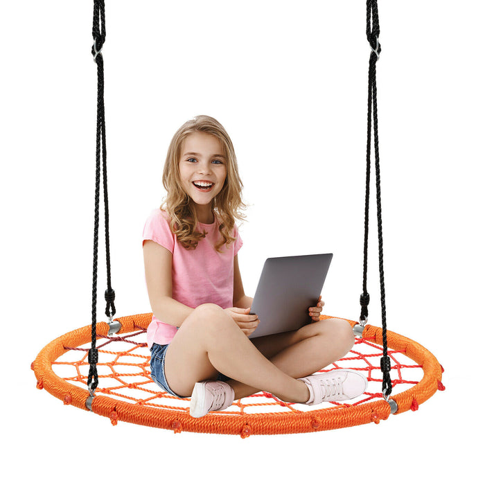 Spider Web Tree Swing - 100cm Round Design in Blue for Children - Ideal Solution for Outdoor Play Fun