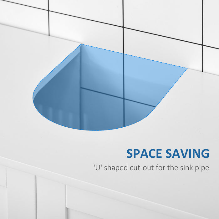 Bathroom Storage Organizer - Modern Under Sink Cabinet with Adjustable Shelves and Dual Doors - Space-Saving Vanity Unit for Bathroom Essentials