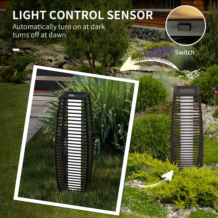 Solar Floor Lamp - Outdoor Garden Lantern and Pathway LED Light with Auto On/Off, IP44 Weather-Resistant - Ideal for Porch, Yard, and Landscape Decoration