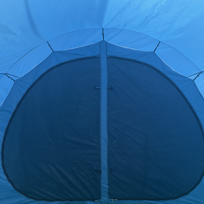 Spacious 5-6 Person Tunnel Tent - Dual-Room Design, Sewn-In Groundsheet, Dual Entrances, Portable with Carry Bag - Perfect for Family Camping, Fishing, and Outdoor Adventures