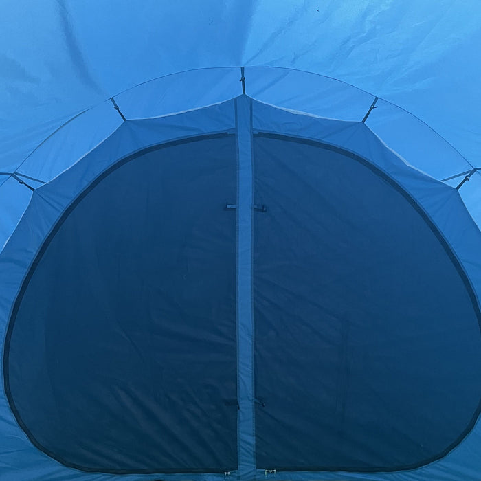 Spacious 5-6 Person Tunnel Tent - Dual-Room Design, Sewn-In Groundsheet, Dual Entrances, Portable with Carry Bag - Perfect for Family Camping, Fishing, and Outdoor Adventures