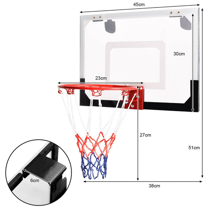 Mini Basketball Hoop - Shatterproof Backboard, Fun Sports Equipment - Suitable for Kids, Teens and Adults for Indoor Play