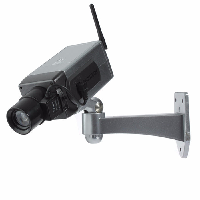 LED Flashing Dummy Security Camera - Indoor/Outdoor CCTV Surveillance Imitation - Ideal for Home and Business Protection