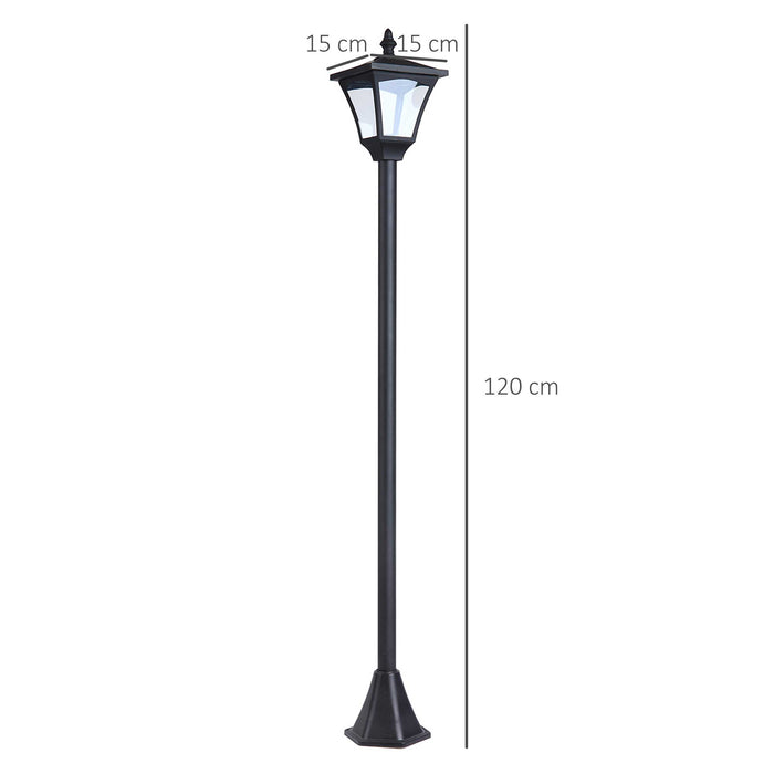 Solar Garden Lamp Set of 2 - LED Dimmable Post Lanterns with Motion Sensors, 1.2M Tall, IP44 Energy-Efficient - Ideal for Outdoor Pathway & Yard Lighting