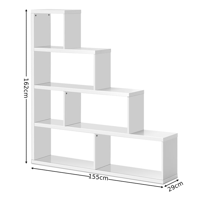 Cube Ladder Bookcase - 6-Cube Design for Living Room, Study, or Office - Versatile Storage Solution for Home or Office
