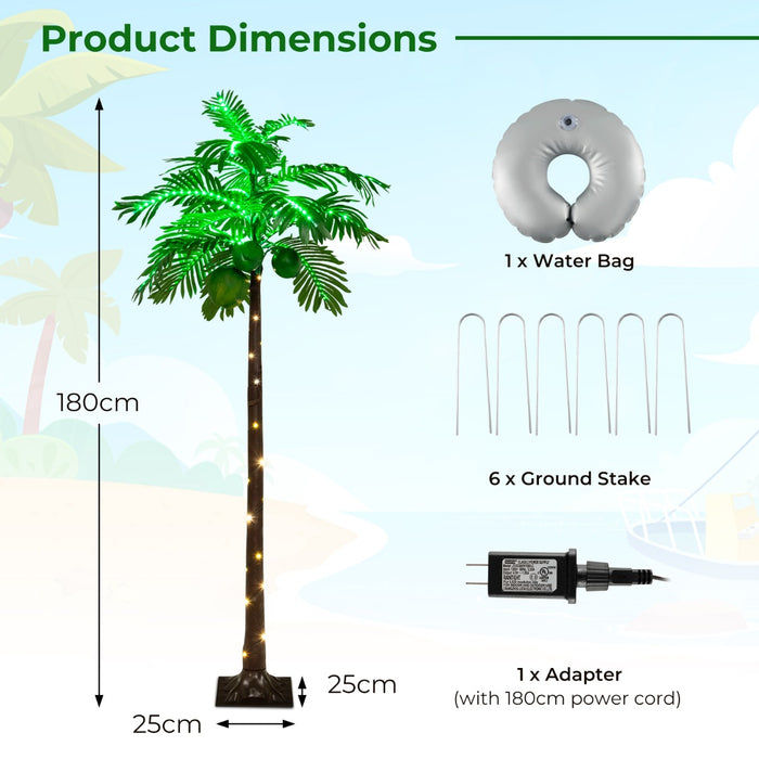 Tropical-related LED Lights - Lighted Artificial Palm Tree in Hawaiian Style - Perfect for Home and Outdoor Decorations