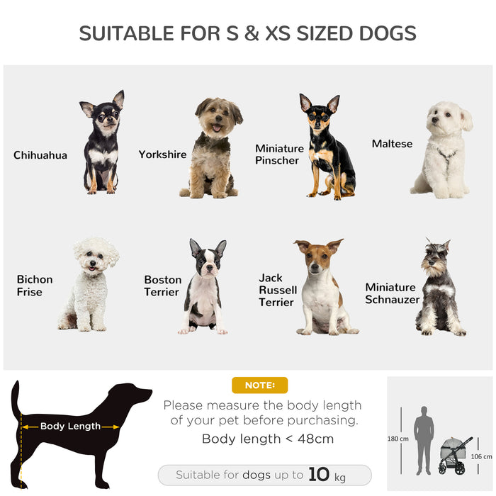 2-in-1 No-Zip Pet Stroller & Carrier - Detachable Bag, Shock-Absorbing Travel Trolley with Adjustable Handlebar and Safety Brake - Ideal for Pet Owners, Comfortable and Secure Transportation