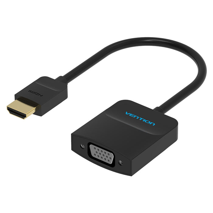 Vention HDMI to VGA Converter - White 0.15m Cable with 3.5mm Audio Cable - Ideal for Video and Audio Connections