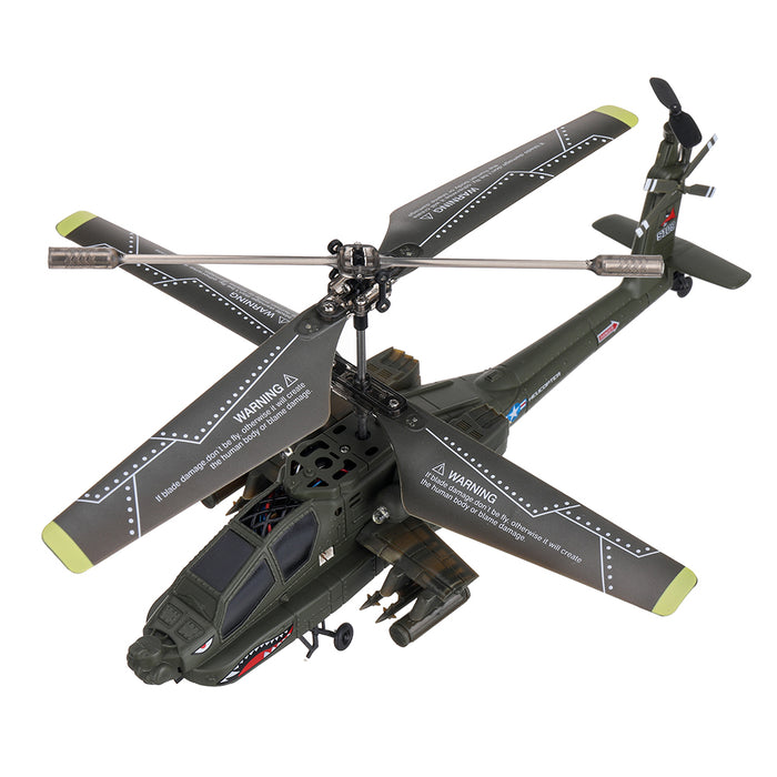SYMA S109G - 3.5CH Beast RC Helicopter RTF AH-64 Military Model - Perfect Kids Toy for Indoor Flying Action