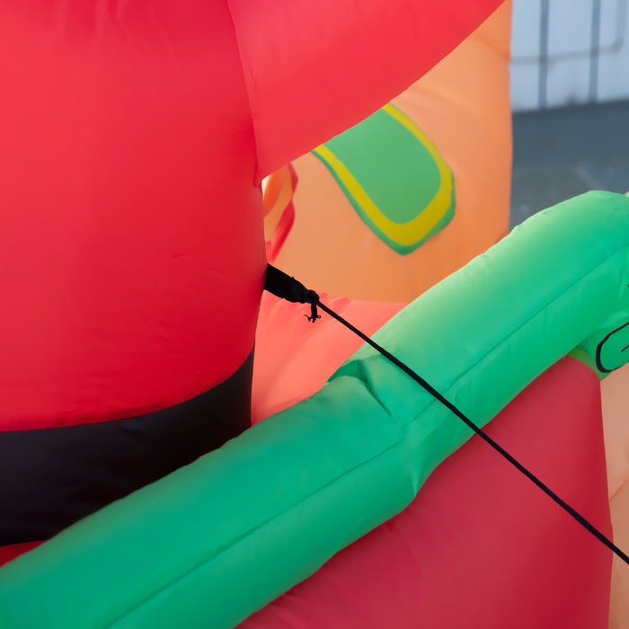 Inflatable Christmas Display with Santa, Penguin & Sleigh - 6ft LED-Lit Blow-Up Outdoor Decor with Reindeer - Perfect Holiday Lawn Statement Piece