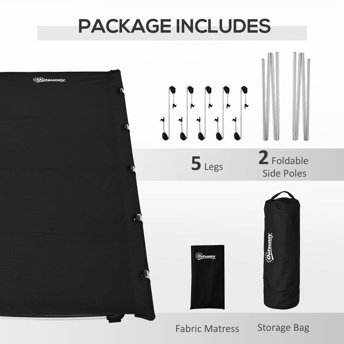 Ultra-Lightweight Aluminium Camping Cot - Durable Portable Sleeping Bed with 150kg Support - Ideal for Adult Outdoor Camping and Overnight Adventures