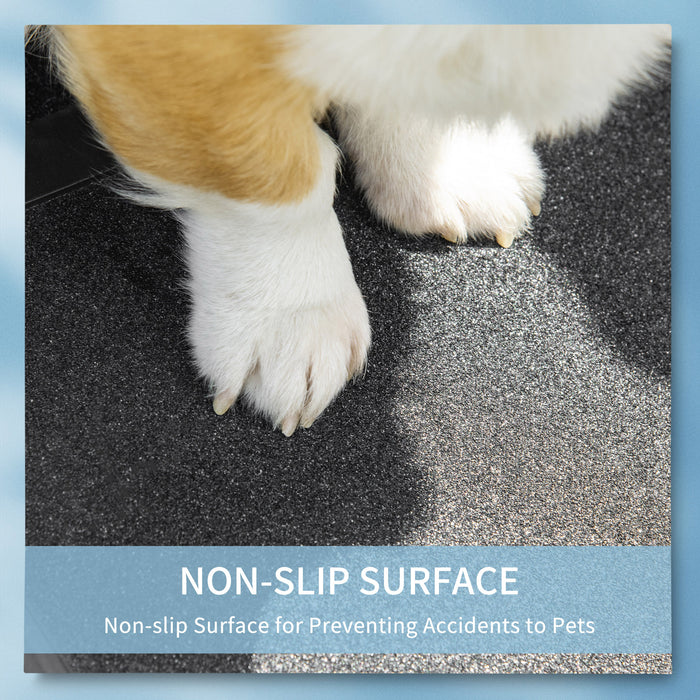 Portable Folding Dog Ramp with Carry Handle - Non-Slip Secure Pet Access for Vehicles, Aluminium Frame - Ideal for Elderly or Injured Pets, Easy Car Entry