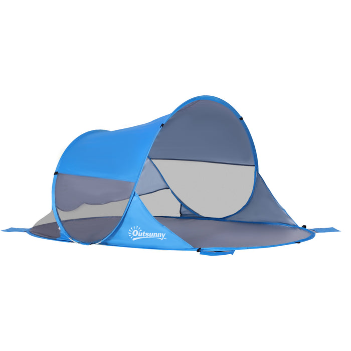 UV 30+ Protection 1-2 Person Pop-Up Tent - Beach and Hiking Sun Shelter, Automatic Portable Design - Ideal for Outdoor Enthusiasts Seeking Shade and Convenience