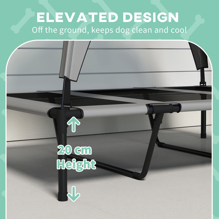 Raised Cooling Dog Bed - Breathable Mesh Fabric, Easy-to-Clean, Large Size 106x76x94cm - Ideal for Keeping Large Dogs Cool & Comfortable