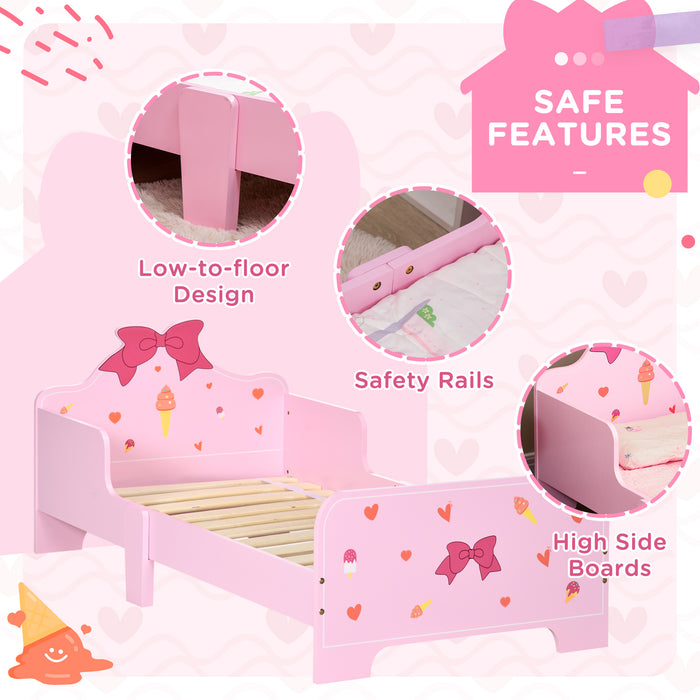 Princess Bedroom Set for Kids - 5PCs: Includes Bed, Toy Box Bench, Storage, Dressing Table & Stool - Ideal for Ages 3-6, Pink Decor