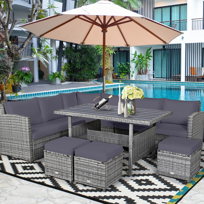 7-Piece Outdoor Collection - Comfortable Patio Furniture Set with Back and Seat Cushions - Ideal for Garden, Lawn, Deck and Poolside Lounging