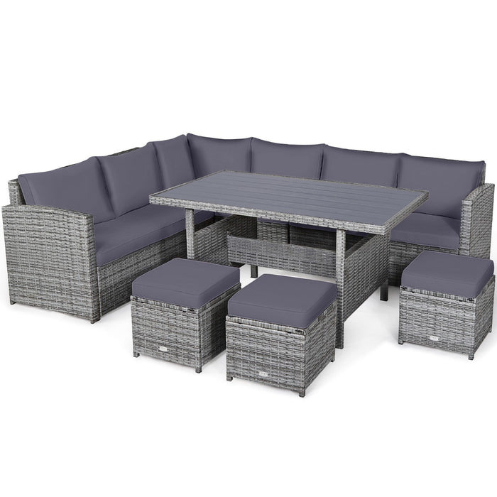 7-Piece Outdoor Collection - Comfortable Patio Furniture Set with Back and Seat Cushions - Ideal for Garden, Lawn, Deck and Poolside Lounging