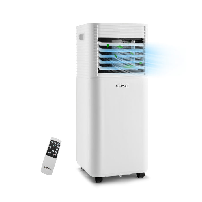 7000 BTU Model - Portable Air Conditioner with Two Wind Speeds and Timer in White - Ideal for Temperature Regulation and Comfort