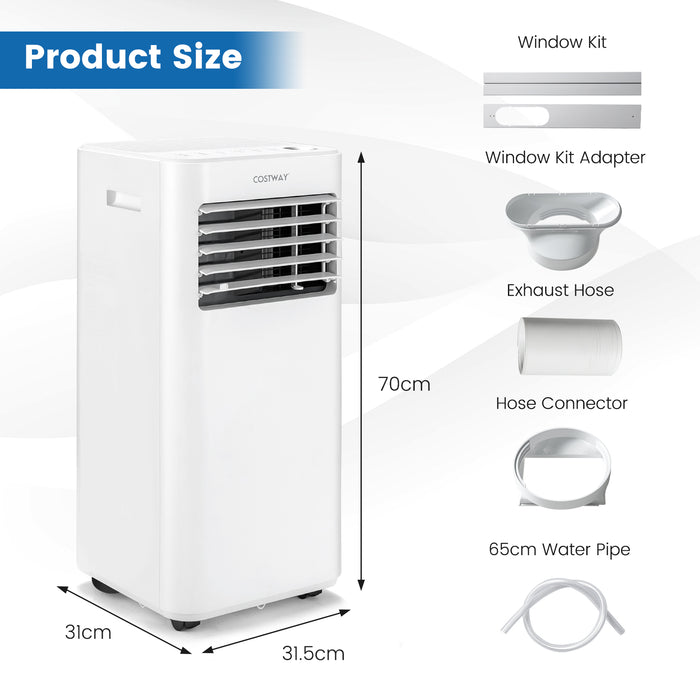 7000/9000 BTU 4-in-1 Portable Air Conditioner - With Remote Control and Multi-Cooling Capabilities - Ideal for Easy and Efficient Indoor Temperature Control