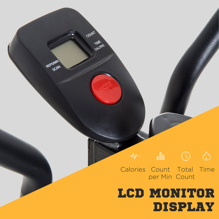 Air Walker Glider Cross Trainer - Full-Body Fitness Exercise Machine with LCD Monitor - Ideal for Home Gym Cardio Workouts