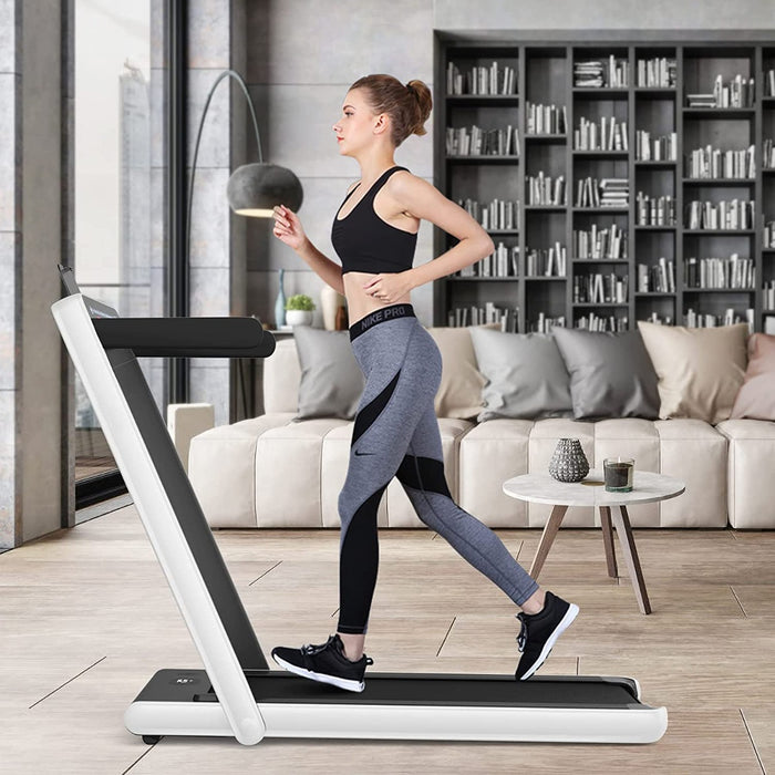 Electric Folding Treadmill 1-12KM/H - Black, Bluetooth Enabled - Ideal for Indoor Fitness and Cardio Workout