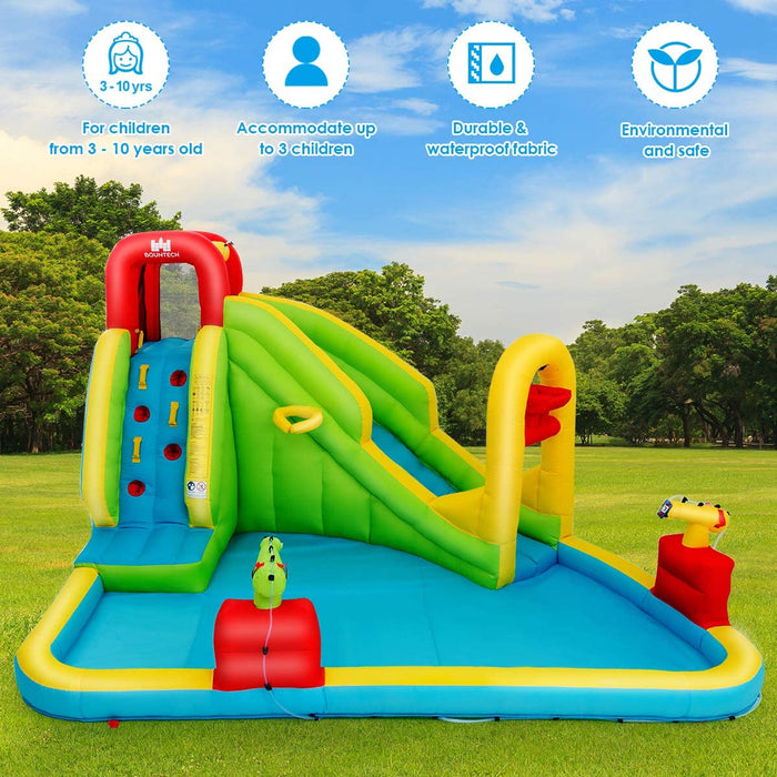 Bouncy Castle Fun Zone - Inflatable Structure with Water Slide and Pool - Perfect Entertainment Solution for Children’s Outdoor Playtime
