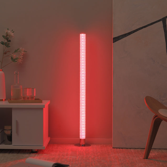 RGB Dimmable LED Corner Floor Lamp - Modern Mood Lighting with Remote Control - Ideal for Living Room, Bedroom, and Gaming Environments